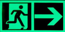 emergency exit at night