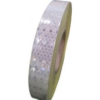 White retro-reflective tape 2cm x 50m
