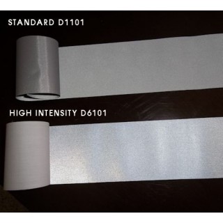 High intensity reflective sew on tape