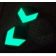 Adhesive photoluminescent directional arrow in a circle 2