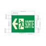 Printed signs on photoluminescent panels or adhesives