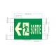 Printed signs on photoluminescent panels or adhesives