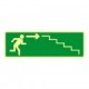 Printed signs on photoluminescent panels or adhesives