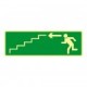 Printed signs on photoluminescent panels or adhesives