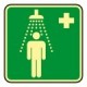 Printed signs on photoluminescent panels or adhesives