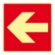 Printed signs on photoluminescent panels or adhesives
