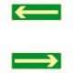 Printed signs on photoluminescent panels or adhesives