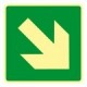 Printed signs on photoluminescent panels or adhesives