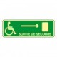 Printed signs on photoluminescent panels or adhesives