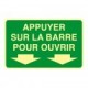 Printed signs on photoluminescent panels or adhesives