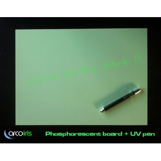 Phosphorescent magic board and LED pen