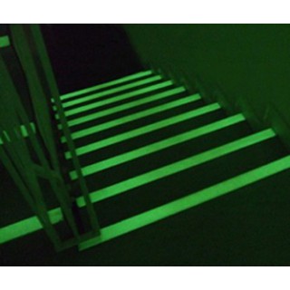 Self-adhesive corners Anti-slip adhesive photoluminescent strip in aluminum-epoxy