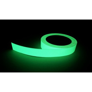 High intensity phosphorescent adhesive for LLL guidance