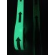 High intensity phosphorescent adhesive for LLL guidance