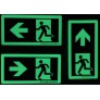 Mini directional photoluminescent signs - 50mmx100mm