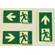 Mini directional photoluminescent signs - 50mmx100mm