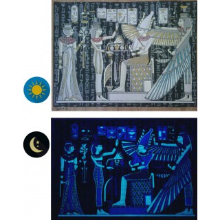 Ancient Egypt Collection" Phosphorescent Papyrus - 10 frescoes