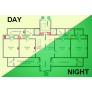 Photoluminescent evacuation plans and directions