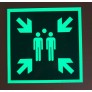 Photoluminescent Assembly Point Sign E007