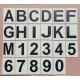 Phosphorescent PVC letters and numbers