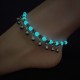 Luminous anklet with metal bells