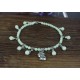 Turquoise fluorescent ankle bracelet