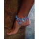 Turquoise fluorescent ankle bracelet