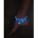 Turquoise fluorescent ankle bracelet