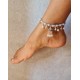 Turquoise fluorescent ankle bracelet