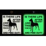 Phosphorescent sign Beware of dog