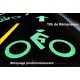 Phosphorescent paint for roads and cycle paths