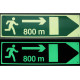 Photoluminescent panels for tunnels