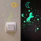 Lumiloo phosphorescent stickers for children's bedroom switches