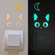Lumiloo phosphorescent stickers for children's bedroom switches