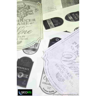 Photoluminescent label for wines and champagnes