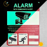 Phosphorescent surveillance camera panel 20 x 26,7 cm