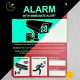 Phosphorescent surveillance camera panel 20 x 26,7 cm